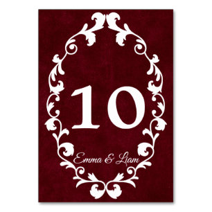 Rustic Mexican Wedding Table Number Card
