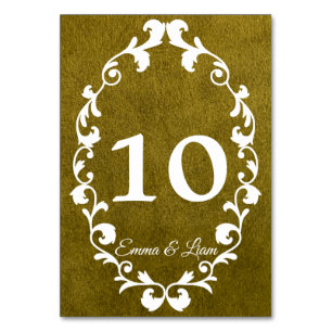Rustic Mexican Wedding Table Number Card