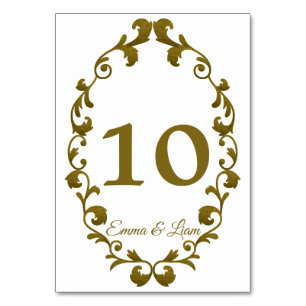 Rustic Mexican Wedding Table Number Card