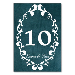 Rustic Mexican Wedding Table Number Card