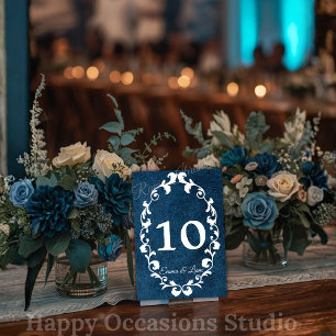 Rustic Mexican Wedding Table Number Card