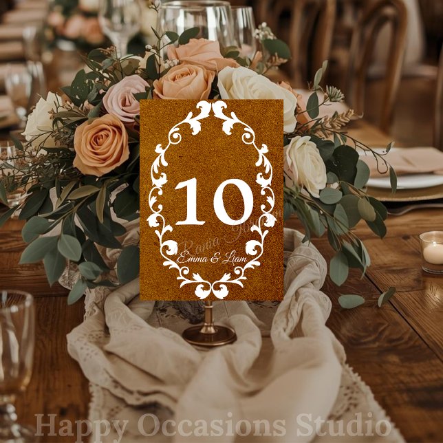 Rustic Mexican Wedding Table Number Card (Creator Uploaded)