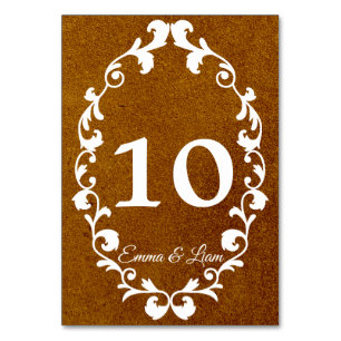 Rustic Mexican Wedding Table Number Card