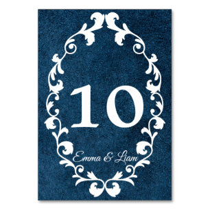 Rustic Mexican Wedding Table Number Card