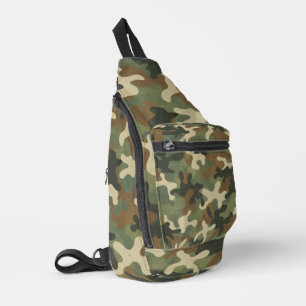 Rustic Military Camo Pattern Sling Bag