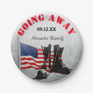 Rustic Military Celebration Paper Plate