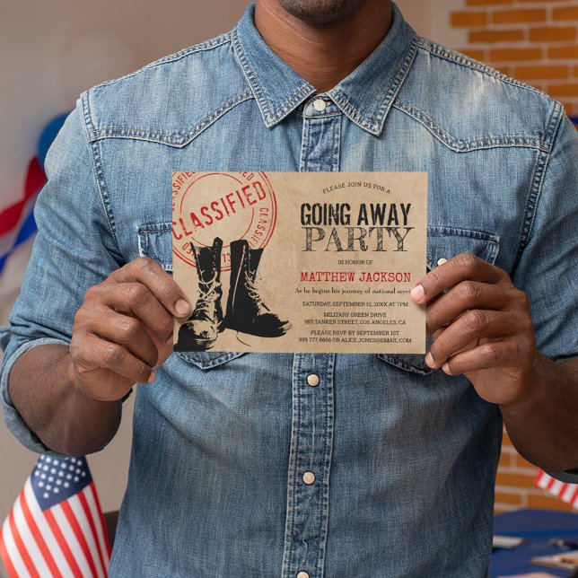 Rustic Military Going Away Party | Farewell Invitation (Creator Uploaded)