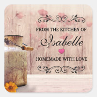 Rustic Milk Can Country Style on Wood Kitchen