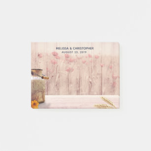 Rustic Milk Can Country Wedding Post-it Notes
