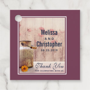 Rustic Milk Can Country Wedding Thank You Favour Tags