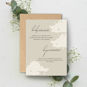 rustic minimal Books for Baby RSVP Card