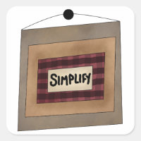 Rustic Minimalist Simplify Word Art Sign