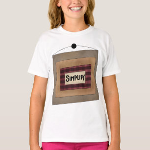 Rustic Minimalist Simplify Word Art Sign T-Shirt