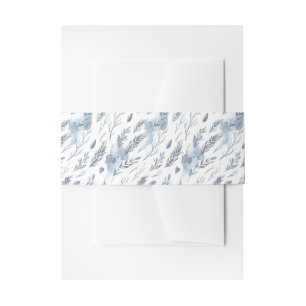 Rustic Minimalist Winter Mountain Wedding Invitation Belly Band