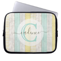 Rustic Mint & Yellow Boho Geo Modern Personalised