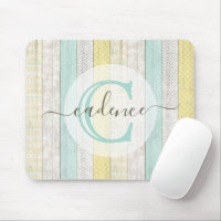 Rustic Mint & Yellow Boho Geo Modern Personalised