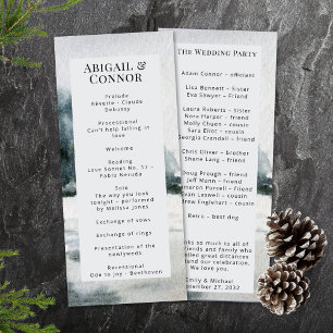 Rustic Misty Mountain Lake Watercolor Programme