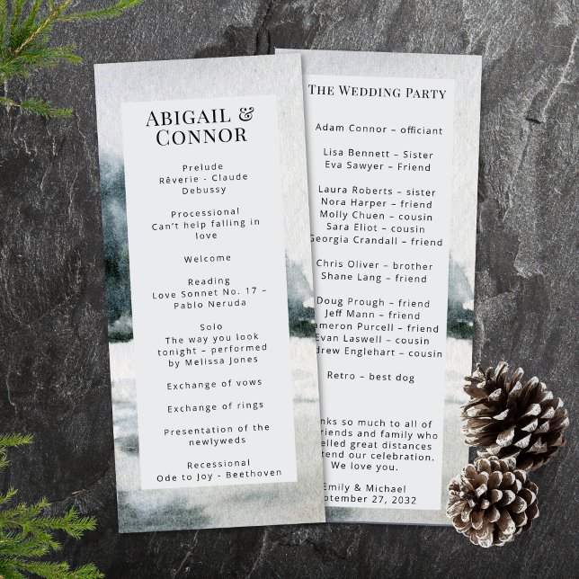 Rustic Misty Mountain Lake Watercolor Programme (Creator Uploaded)