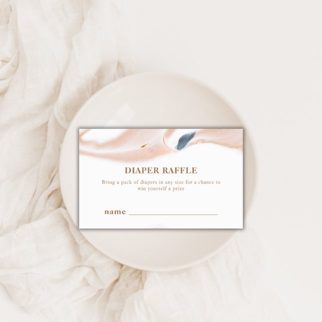 Rustic Modern Abstract Diaper Raffle Baby Shower Enclosure Card (Rustic Modern Abstract Diaper Raffle Baby Shower Enclosure Card)