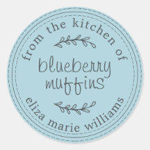 Rustic Modern Baked Goods Blueberry Muffins Blue