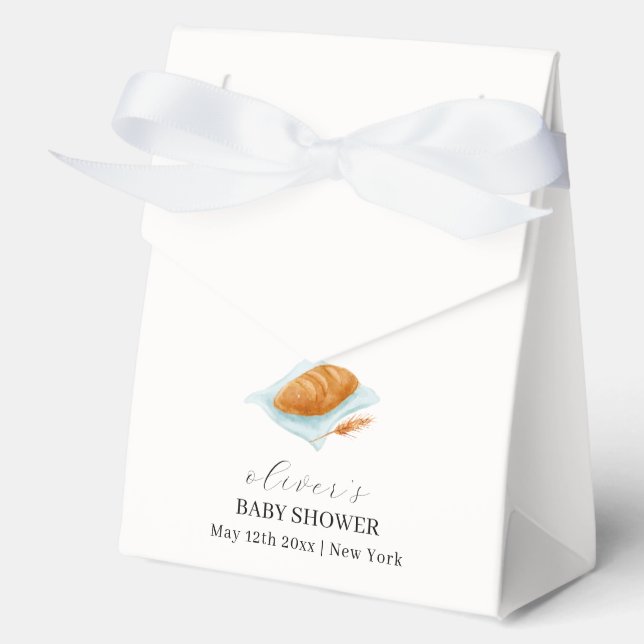 Rustic Modern Baking Bun In The Oven Baby Shower  Favour Box (Front)