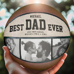 Rustic Modern BEST DAD EVER Cool Photo Collage Basketball<br><div class="desc">Perfect for the coolest dad you love: A BEST DAD EVER customised basketball with 3 favourite photos in trendy black and white, his name, and a sweet message from you as well as names and year. Great Father's Day gift or an awesome surprise for his birthday, surely a keepsake he'll...</div>