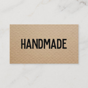 Rustic modern brown kraft handmade gifts seller business card
