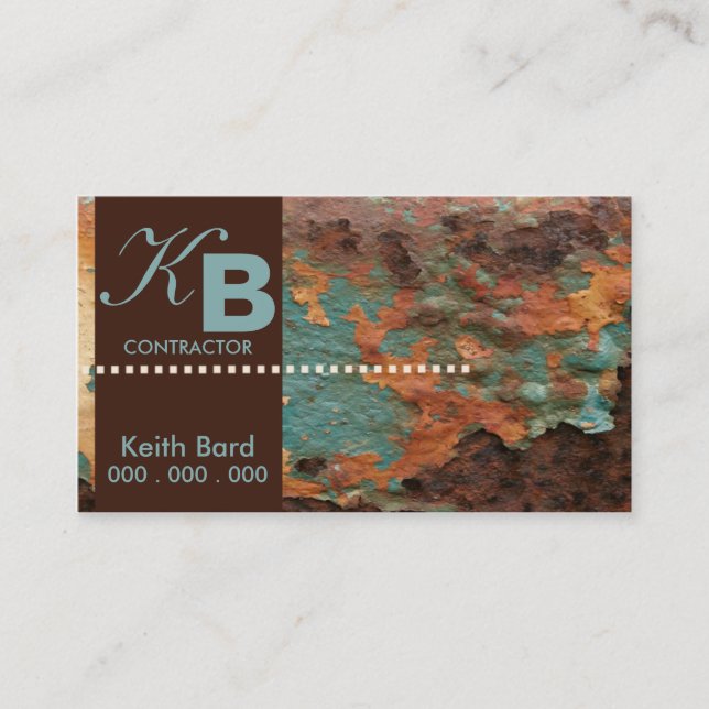 Rustic Modern Business Card (Front)