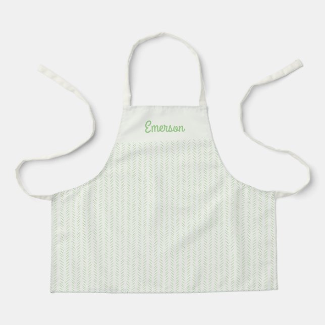 Rustic Modern Editable Colour Kid Apron (Front)