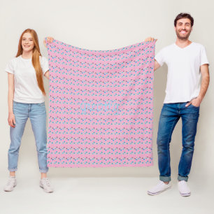 Rustic Modern Floral  Pattern Fleece Blanket