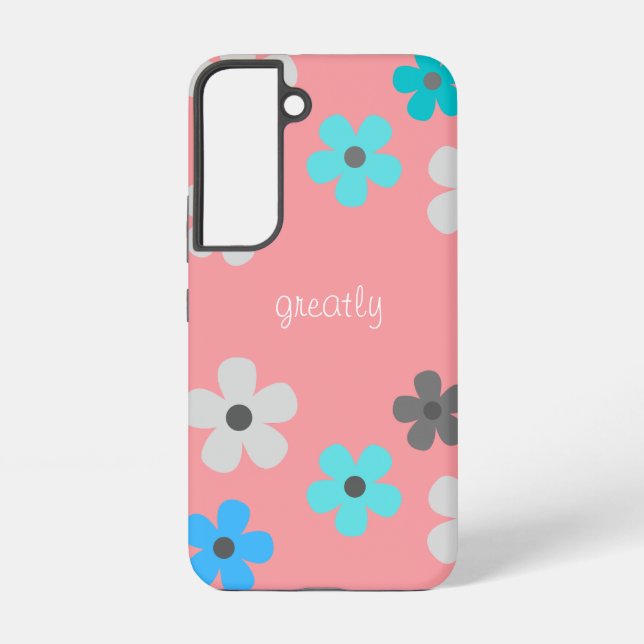 Rustic Modern Floral  Samsung Galaxy S22 Case (Back)