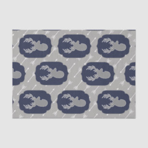 Rustic Modern Grey Deer & White Arrows Tissue Paper