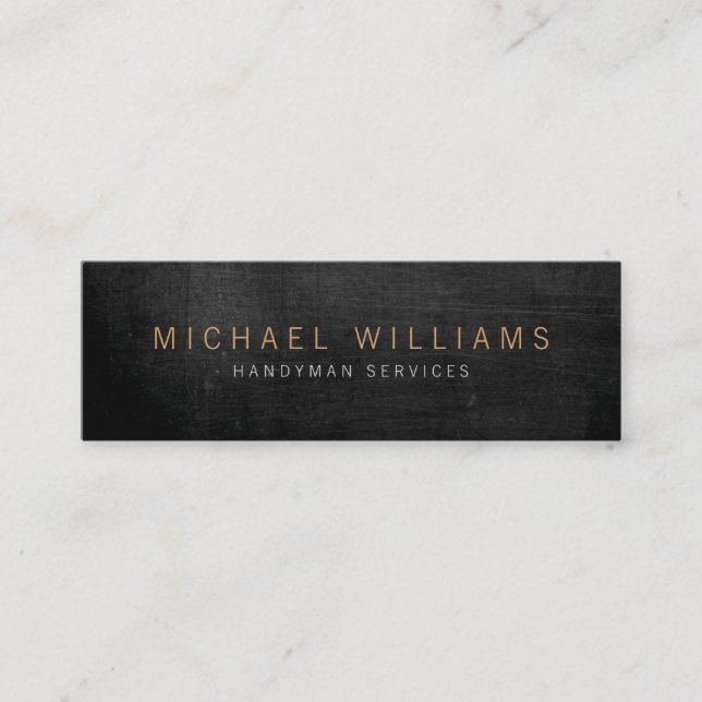 Rustic Modern Handyman, Builder Thin Business Card (Front)