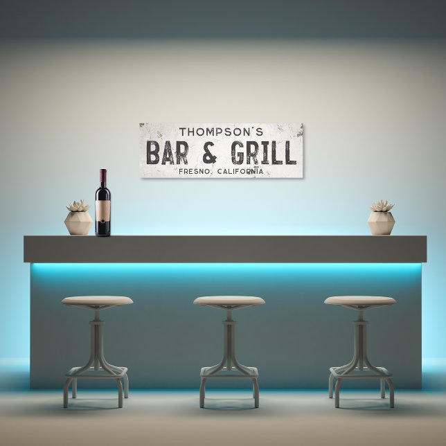 Rustic Modern Industrial Farmhouse Bar City Canvas Print (Creator Uploaded)