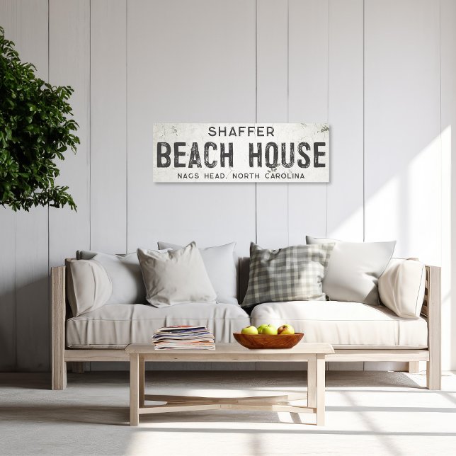 Rustic Modern Industrial Farmhouse Beach House Canvas Print (Creator Uploaded)