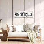 Rustic Modern Industrial Farmhouse BeachHouse Long Canvas Print<br><div class="desc">Elevate your living space with our exquisite stretched canvas industrial farmhouse beach house sign, where timeless charm meets modern farmhouse aesthetics. This art piece effortlessly combines rustic elegance with an industrial edge, featuring a faux cracked and distressed off-white background that exudes a sense of history through chipping paint and weathered...</div>