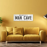 Rustic Modern Industrial Farmhouse Man Cave Long Canvas Print<br><div class="desc">Elevate your living space with our exquisite stretched canvas industrial farmhouse man cave sign, where timeless charm meets modern farmhouse aesthetics. This art piece effortlessly combines rustic elegance with an industrial edge, featuring a faux cracked and distressed off-white background that exudes a sense of history through chipping paint and weathered...</div>