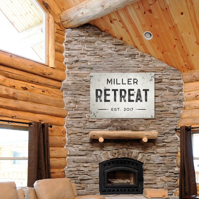 Rustic Modern Industrial Farmhouse Retreat Canvas Print (Rustic Modern Industrial Farmhouse Retreat Stretched Canvas Wall Art)