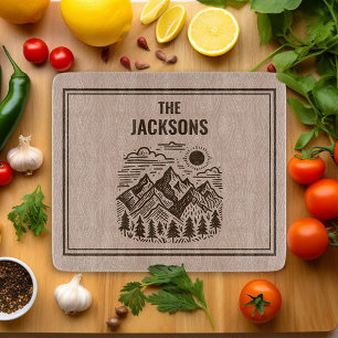 Rustic Modern Mountain Custom Cutting Board