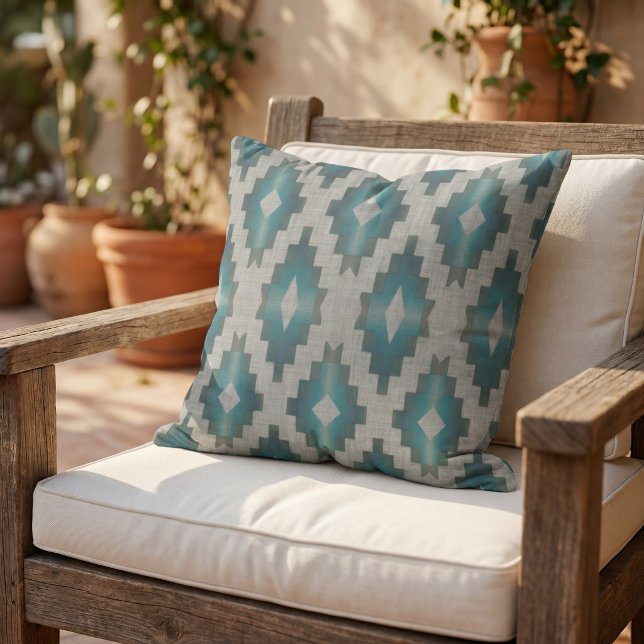 Rustic Modern Native Tribal Art Pattern Cabin Cushion (Creator Uploaded)