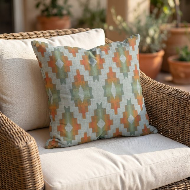 Rustic Modern Native Tribal Art Pattern Cabin Cushion (Creator Uploaded)