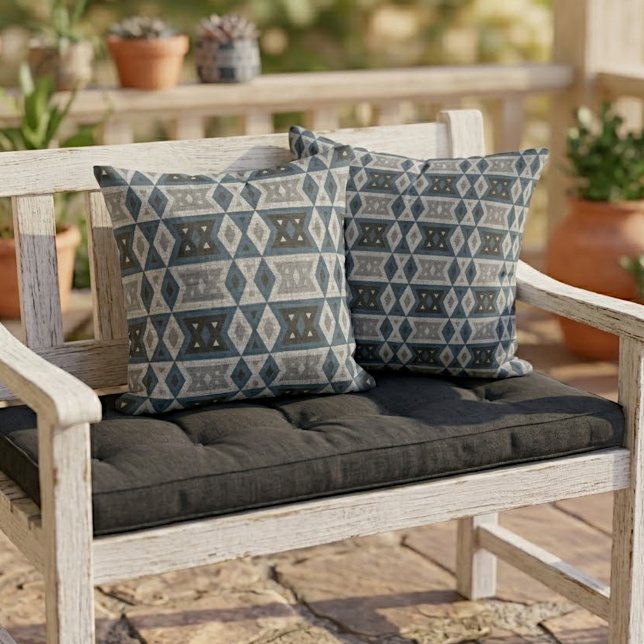 Rustic Modern Native Tribal Art Pattern Cabin Cushion (Creator Uploaded)