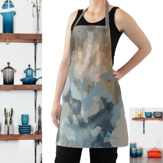 Rustic modern nature colours organic shapes  apron (Creator Uploaded)