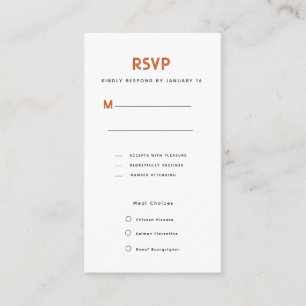 Rustic Modern Parchment RSVP Vertical Enclosure Card