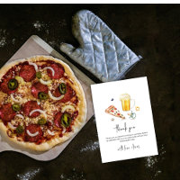 Rustic Modern Pizza Beers Pacifier Baby Shower