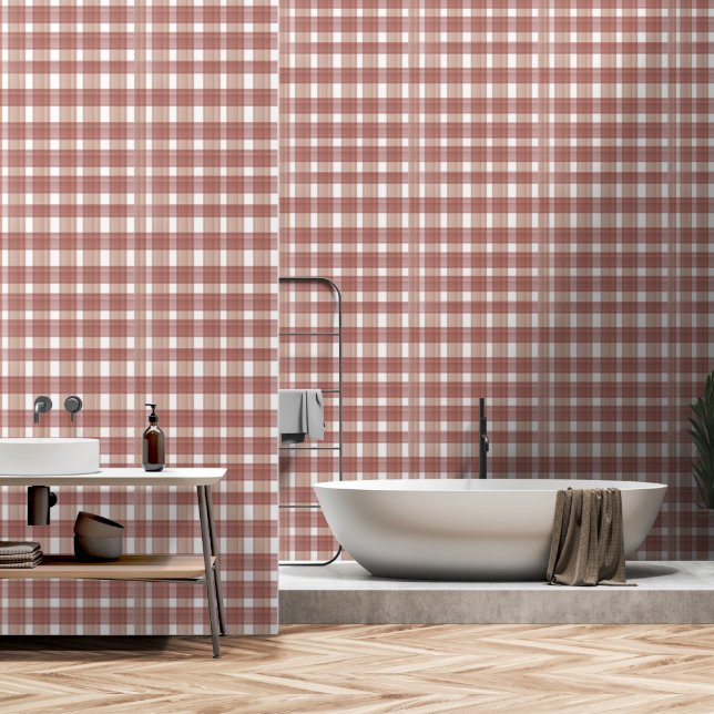 Rustic Modern Simple Flat Laid Square Wallpaper (Bathroom)