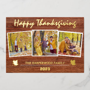 Rustic Modern thanksgiving family photo collage