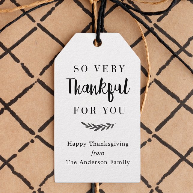 Rustic Modern Thanksgiving Holiday Gift Tags (Creator Uploaded)