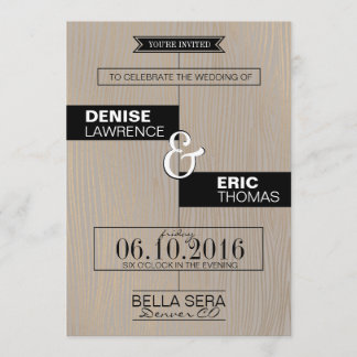 Rustic Modern Wedding Invitation