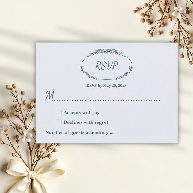 Rustic Monochrome Wedding RSVP Card (Creator Uploaded)